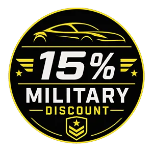 15% military discount badge
